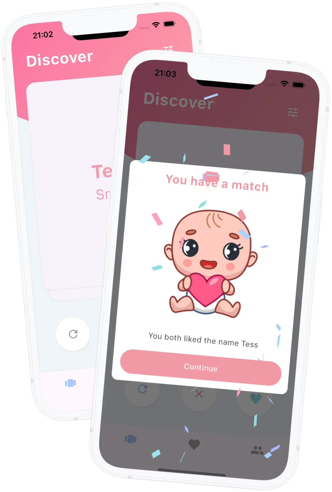 Baby Name Swiper app screenshot